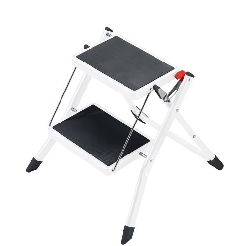 Hailo MK40 Mini, Stahl-Trittleiter, 2 Stufen, Klappsicherung mit Entriegelungstaste, einfach zu vers... Hailo MK40 Mini, Stahl-Trittleiter, 2 Stufen, Klappsicherung mit Entriegelungstaste, einfach zu vers...