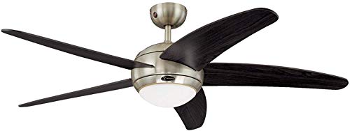 132 cm Deckenventilator Bendan 72557 mit Einzelleuchte und fünf Flügeln, Ausführung in seidenmatt... 132 cm Deckenventilator Bendan 72557 mit Einzelleuchte und fünf Flügeln, Ausführung in seidenmatt...