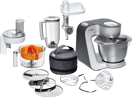 Bosch Küchenmaschine MUM5 Styline MUM56340, Schüssel 3,9 L, Mixer 1,25 L, Fleischwolf, Zitruspress...