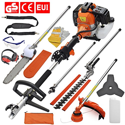 Timberpro - 5 in 1 Mehrzweck-Gartenwerkzeug mit 52 cc Benzinmotor. Inklusive: Rasentrimmer, Motorsen... Timberpro - 5 in 1 Mehrzweck-Gartenwerkzeug mit 52 cc Benzinmotor. Inklusive: Rasentrimmer, Motorsen...