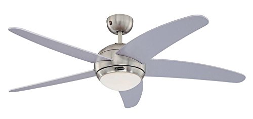 132 cm Deckenventilator Bendan 72220 mit Einzelleuchte und fünf Flügeln, Ausführung in seidenmatt... 132 cm Deckenventilator Bendan 72220 mit Einzelleuchte und fünf Flügeln, Ausführung in seidenmatt...