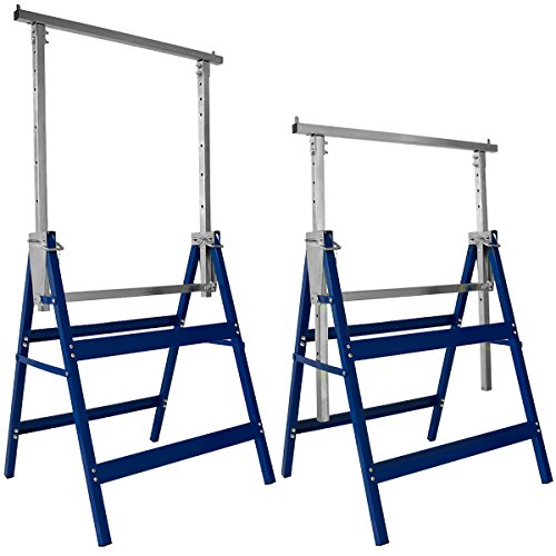 Deuba 2x Gerüstbock 7-fach höhenverstellbar 81-130 cm 400 kg klappbar Metall Unterstellbock Klappb... Deuba 2x Gerüstbock 7-fach höhenverstellbar 81-130 cm 400 kg klappbar Metall Unterstellbock Klappb...