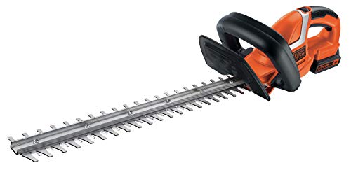 Black+Decker Akku Heckenschere (mit E-Drive Technologie zum Schneiden harter und dicker Äste sowie ...