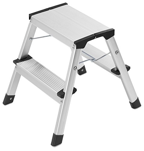 Hailo D60 StandardLine, Alu-Trittleiter, 2 x 2 Stufen, Klappsperre, belastbar bis 150 kg, silber, 44... Hailo D60 StandardLine, Alu-Trittleiter, 2 x 2 Stufen, Klappsperre, belastbar bis 150 kg, silber, 44...