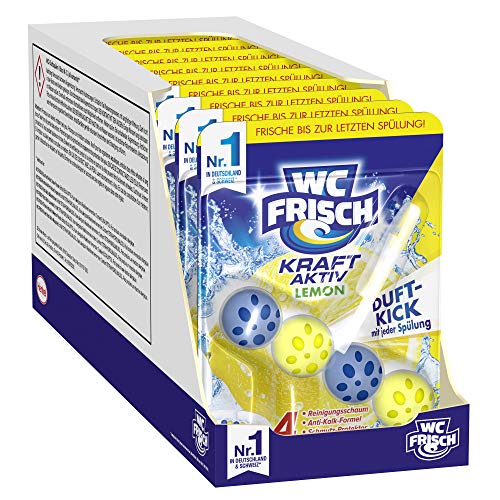 WC Frisch Kraft-Aktiv Lemon, WC-Reiniger und Duftspüler, 10er Pack (10 x 50 g) WC Frisch Kraft-Aktiv Lemon, WC-Reiniger und Duftspüler, 10er Pack (10 x 50 g)