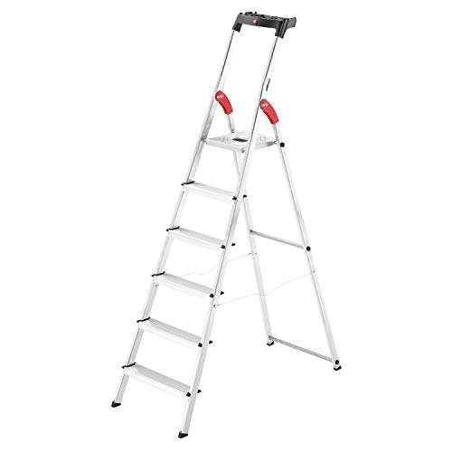 Hailo L60 StandardLine Alu-Sicherheits-Stehleiter , Leiter 6 Stufen belastbar bis 150 kg , stabile H... Hailo L60 StandardLine Alu-Sicherheits-Stehleiter , Leiter 6 Stufen belastbar bis 150 kg , stabile H...