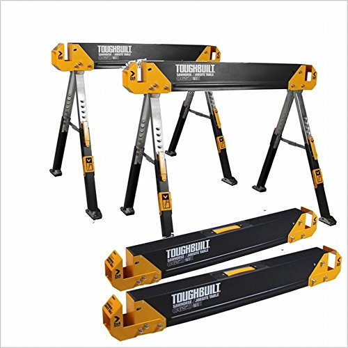 ToughBuilt C650SET C650 SET 2 PIECES SAWHORSE, black-yellow ToughBuilt C650SET C650 SET 2 PIECES SAWHORSE, black-yellow