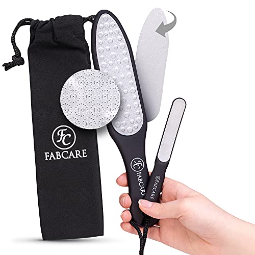 FABCARE Laser Hornhautraspel Set (5-teilig) - Neue verbesserte Version - Austauschbare Raspelfläche...