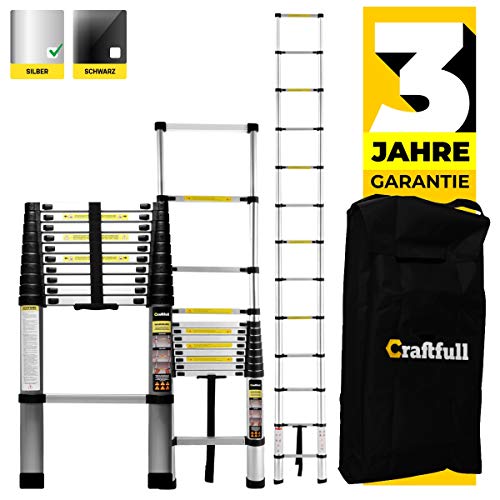 𝐂𝐑𝐀𝐅𝐓𝐅𝐔𝐋𝐋 Aluminium Teleskopleiter inkl. Tragetasche - 𝟑 𝐉𝐀𝐇�... 𝐂𝐑𝐀𝐅𝐓𝐅𝐔𝐋𝐋 Aluminium Teleskopleiter inkl. Tragetasche - 𝟑 𝐉𝐀𝐇�...