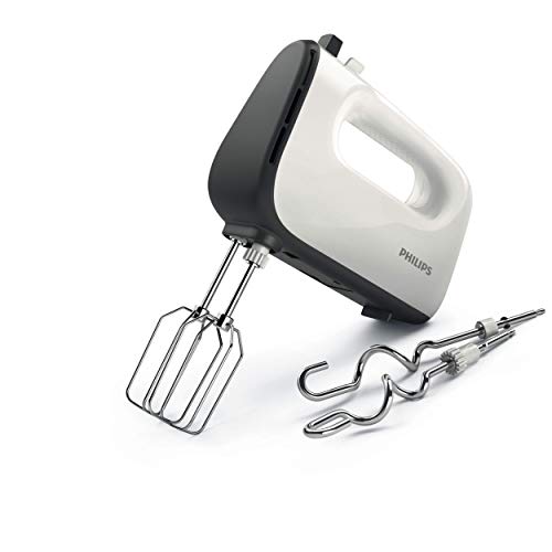 Philips HR3741/00 Handmixer, 450 W, 5 Geschwindigkeiten plus Turbo weiß/schwarz