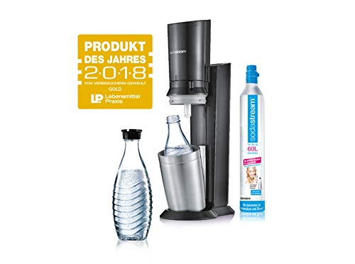 SodaStream Crystal 2.0 Wassersprudler mit CO2-Zylinder und 2x Glaskaraffen, titan SodaStream Crystal 2.0 Wassersprudler mit CO2-Zylinder und 2x Glaskaraffen, titan