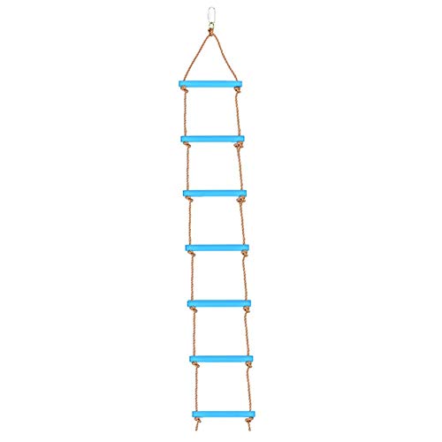 Queta Strickleiter Kinder Outdoor Kletterleiter aus Kunststoff mit 6 Prossen Länge 2M belastbar bis... Queta Strickleiter Kinder Outdoor Kletterleiter aus Kunststoff mit 6 Prossen Länge 2M belastbar bis...