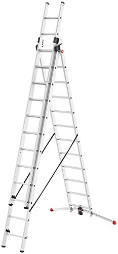 Hailo S100 ProfiLOT 3-teilige Alu-Kombileiter mit LOT-System, gleicht Unebenheiten aus, 3 x 12 profi... Hailo S100 ProfiLOT 3-teilige Alu-Kombileiter mit LOT-System, gleicht Unebenheiten aus, 3 x 12 profi...