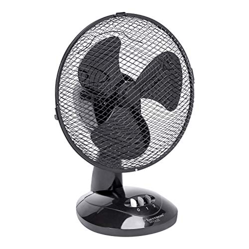 Bestron Mobiler Tischventilator mit Schwenkfunktion, Höhe: 35,5 cm, Ø 27 cm, 30 W, Schwarz Bestron Mobiler Tischventilator mit Schwenkfunktion, Höhe: 35,5 cm, Ø 27 cm, 30 W, Schwarz