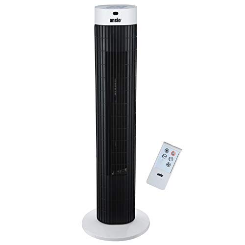 ANSIO Oszillierender Turmventilator mit Fernsteuerung- Säulenventilator -75CM Standventilator - Ven... ANSIO Oszillierender Turmventilator mit Fernsteuerung- Säulenventilator -75CM Standventilator - Ven...