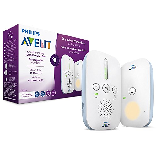 Philips Avent Audio Babyphone SCD503/26 - DECT-Technologie, Kristallklarer Klang, Eco-Mode, Nachtlic...