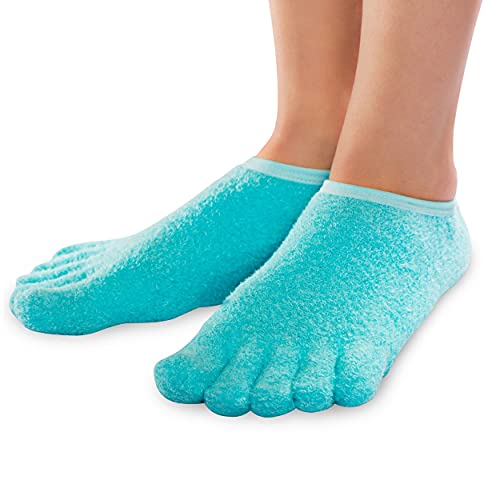 NatraCure feuchtigkeitsspendende Gel Socken (Größe: Groß) – Fuß Zehensocken, Anti Hornhaut & A...