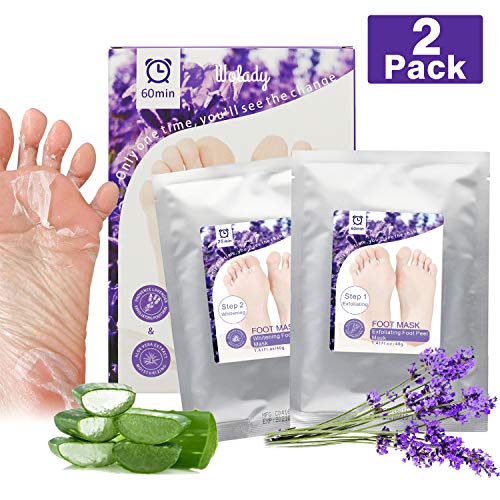 Fuss Peeling Maske 2 Paar Fußmaske Exfoliating Socken Hornhaut Schwielen und abgestorbene Haut Entf...