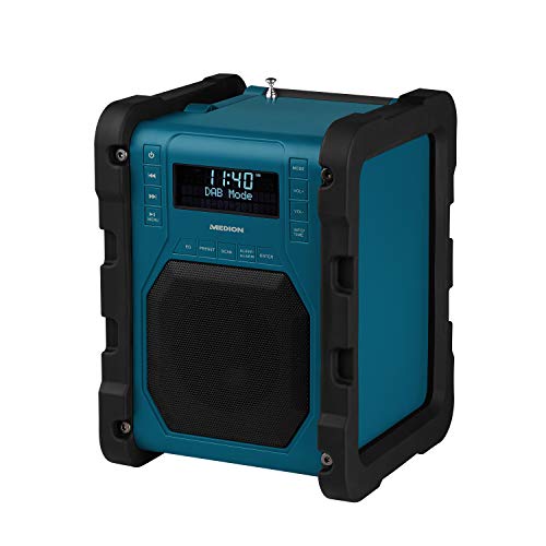 MEDION P66098 DAB+ Baustellenradio mit Bluetooth Funktion, USB, AUX, Kopfhöreranschluss, PLL UKW, R... MEDION P66098 DAB+ Baustellenradio mit Bluetooth Funktion, USB, AUX, Kopfhöreranschluss, PLL UKW, R...