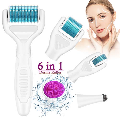Dermaroller, Nivlan 6 in 1 Micronadeln Derma Roller für Gesichtspflege mit Micro-Needling, aus Edel... Dermaroller, Nivlan 6 in 1 Micronadeln Derma Roller für Gesichtspflege mit Micro-Needling, aus Edel...