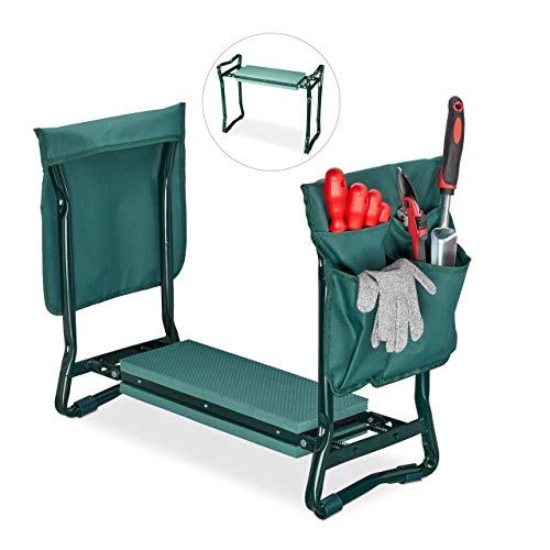 Relaxdays, grün Kniebank, weiches Kniekissen, 2 Taschen, klappbar, Kniehilfe Gartenarbeit, bis 150 ... Relaxdays, grün Kniebank, weiches Kniekissen, 2 Taschen, klappbar, Kniehilfe Gartenarbeit, bis 150 ...