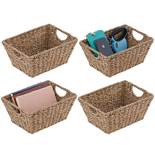 mDesign 4er-Set Seegraskorb mit Griffen – praktischer Aufbewahrungskorb aus Seegras für Haushalts... mDesign 4er-Set Seegraskorb mit Griffen – praktischer Aufbewahrungskorb aus Seegras für Haushalts...