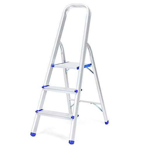 COSTWAY Trittleiter, Leiter aus Aluminium, Stehleiter Klappbar, Haushaltsleiter Klappleiter Mehrzwec... COSTWAY Trittleiter, Leiter aus Aluminium, Stehleiter Klappbar, Haushaltsleiter Klappleiter Mehrzwec...