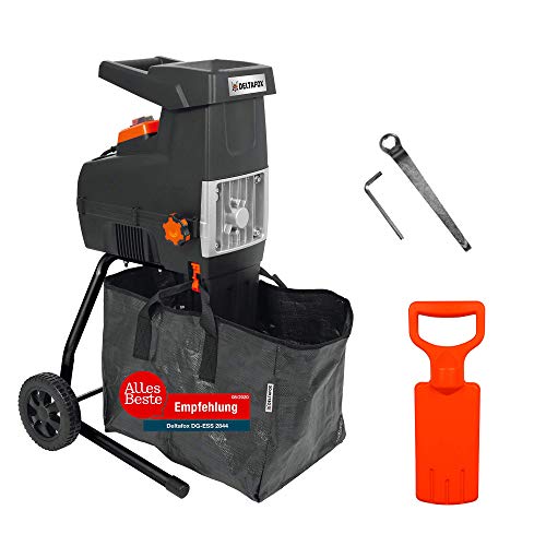 DELTAFOX Elektro Leisehäcksler - 2800W - inkl. 60ltr Fangsack - Gartenhäcksler - Nachstopfer - Sel... DELTAFOX Elektro Leisehäcksler - 2800W - inkl. 60ltr Fangsack - Gartenhäcksler - Nachstopfer - Sel...