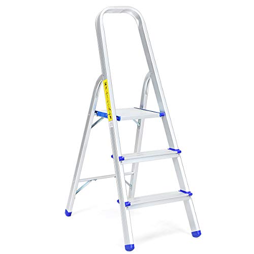 DREAMADE Trittleiter aus Aluminium, Leiter Stehleiter Rutschfest, Stufenleiter klappbar, Ausziehleit... DREAMADE Trittleiter aus Aluminium, Leiter Stehleiter Rutschfest, Stufenleiter klappbar, Ausziehleit...