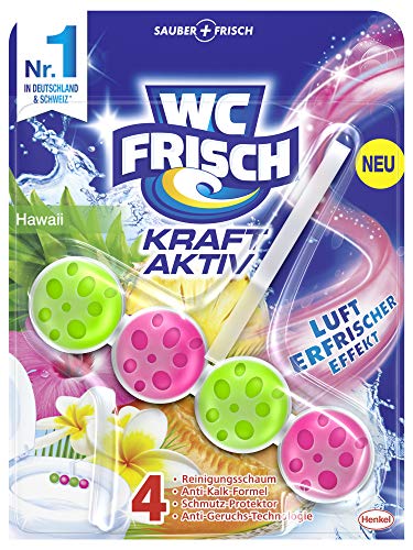 WC-Frisch Kraft Aktiv Duftspüler Urlaubsträume Hawaii, WC-Reiniger mit Lufterfrischer Effekt, 50 g... WC-Frisch Kraft Aktiv Duftspüler Urlaubsträume Hawaii, WC-Reiniger mit Lufterfrischer Effekt, 50 g...