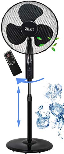 Standventilator mit Fernbedienung Ø41 cm | 50 Watt | Oszillierend | Leiser Betrieb | Ventilator | 1... Standventilator mit Fernbedienung Ø41 cm | 50 Watt | Oszillierend | Leiser Betrieb | Ventilator | 1...