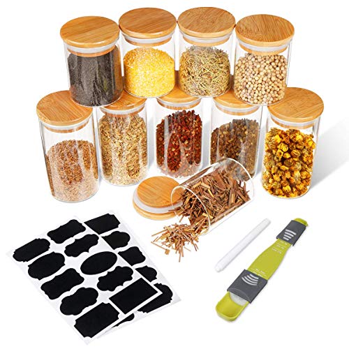 SAWAKE Vorratsgläser 10er Set(250ml& 350ml),Mini Gewürzgläser Vorratsdosen Glas Set Vorratsbehäl... SAWAKE Vorratsgläser 10er Set(250ml& 350ml),Mini Gewürzgläser Vorratsdosen Glas Set Vorratsbehäl...