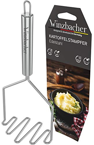 Winzbacher® - Edelstahl Kartoffelstampfer [Spülmaschinenfest] ideal zum Pürieren oder Stampfen vo...