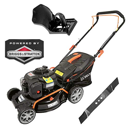 DELTAFOX Benzin Rasenmäher - 4-Takt Briggs & Stratton Motor - 42 cm Schnittbreite - 45l Fangkorb - ... DELTAFOX Benzin Rasenmäher - 4-Takt Briggs & Stratton Motor - 42 cm Schnittbreite - 45l Fangkorb - ...