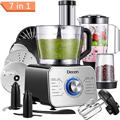 Decen Küchenmaschine Multifunktional, 1100W Food Processor mit 3 Geschwindigkeiten - Elektrischer Z... Decen Küchenmaschine Multifunktional, 1100W Food Processor mit 3 Geschwindigkeiten - Elektrischer Z...