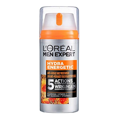 L'Oréal Men Expert Gesichtspflege für Männer, Feuchtigkeitscreme mit Guarana und Vitamin C, Hydra...