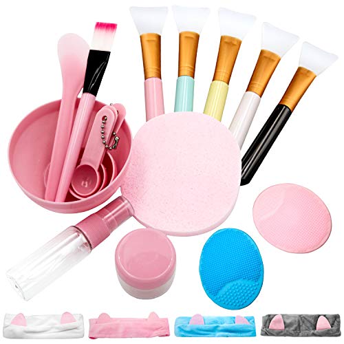5 Stück Maskenpinsel, Maskenpinsel Set Silikon mit Haarbänder und Maskenschüssel, Gesichtsmaske P... 5 Stück Maskenpinsel, Maskenpinsel Set Silikon mit Haarbänder und Maskenschüssel, Gesichtsmaske P...