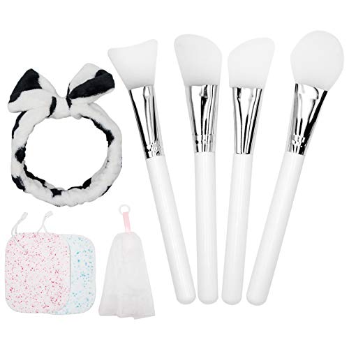 Masken pinsel, 4 Stück Silikon Maskenpinsel Set mit Haarbänder und Schwamm, Gesichtsmaske Pinsel S... Masken pinsel, 4 Stück Silikon Maskenpinsel Set mit Haarbänder und Schwamm, Gesichtsmaske Pinsel S...
