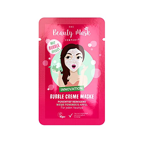 The Beauty Mask Company Weiße Tonerde & Apfel Creme Bubble Maske, 1 Sachet, tiefenpflegende Gesicht...