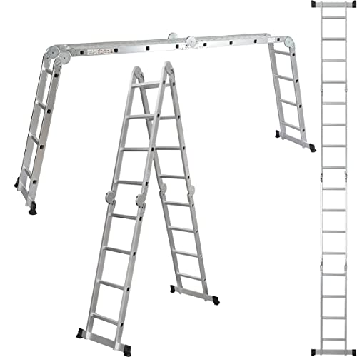 ALDORR 4x4 Klappleiter aus hochwertigem Aluminium | Mehrzweckleiter | Belastbarkeit bis zu 150kg | S... ALDORR 4x4 Klappleiter aus hochwertigem Aluminium | Mehrzweckleiter | Belastbarkeit bis zu 150kg | S...