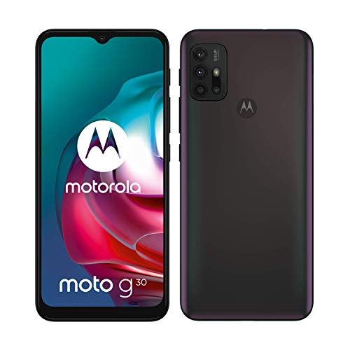 Motorola moto g30 (6,5”-Display, 64-MP-Kamera, 6/128 GB, 5000 mAh, Dual-SIM, Android 11) Dark Pear...