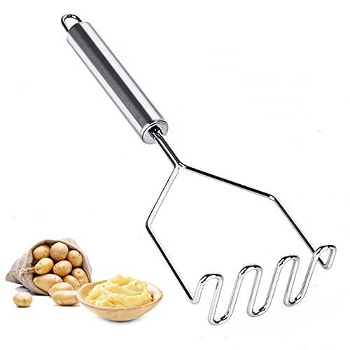 Nizirioo Kartoffelstampfer Küchenstampfer, Küchenstampfer aus Edelstahl, Griff Stampfer Pürieren ... Nizirioo Kartoffelstampfer Küchenstampfer, Küchenstampfer aus Edelstahl, Griff Stampfer Pürieren ...