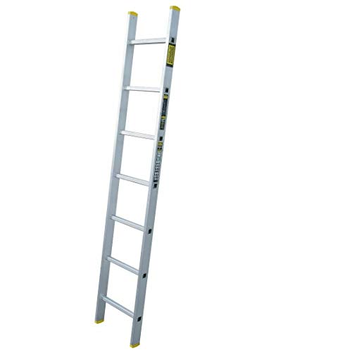 Anlegeleiter mit 7 Sprossen – Profi-Leiter aus Aluminium, 191 cm lang, bis zu 150 kg Belastung, Ar... Anlegeleiter mit 7 Sprossen – Profi-Leiter aus Aluminium, 191 cm lang, bis zu 150 kg Belastung, Ar...