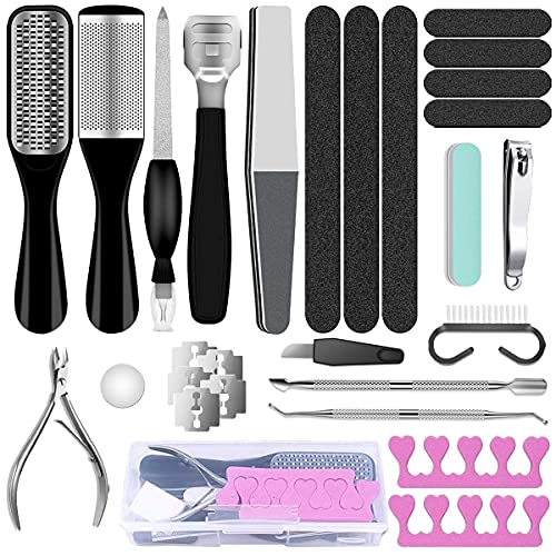 LIKE HER Fußpflege set Pediküre set, 23-teiliges Fußfeile Set profi Edelstahl Nagelknipser Hornha... LIKE HER Fußpflege set Pediküre set, 23-teiliges Fußfeile Set profi Edelstahl Nagelknipser Hornha...