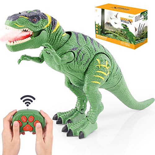 BAZOVE Leuchtend Ferngesteuert Dinosaurier Spielzeug, RC Dinosaurier Elektrospielzeug mit LED Leucht... BAZOVE Leuchtend Ferngesteuert Dinosaurier Spielzeug, RC Dinosaurier Elektrospielzeug mit LED Leucht...