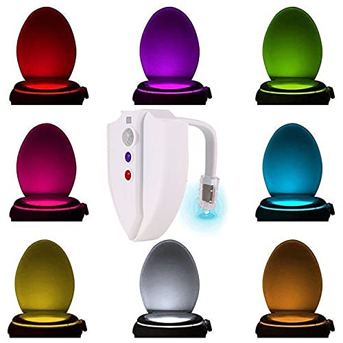 shjjyp Toilette Nachtlicht Led Lampe Wc-Beleuchtung Batteriebetriebene Motion Sensor Beleuchtung Toi...