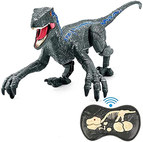 Dinosaurier Ferngesteuert Leuchtend, SNADER Dinosaurier Spielzeug 2.4G RC Elektrospielzeug, Dino Spi...
